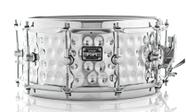 Caixa FSA Drums Diamond Hammered Steel 14x6 em Steel Shell Martelado Aros Curved Fat Hoop