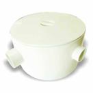 Caixa Gordura Redonda 250x150x50mm com Tampa - PVC Branco