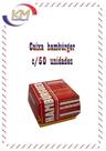 Caixa hambúrguer vermelha c/50 unid. - embalagem delivery (16225)