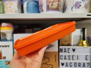 Caixa Ideal Baixa 600 ml - Cor Cenoura (Laranja) - Tupperware