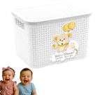 Caixa Infantil Bebê e Mamãe Organizadora 3,5L Branco Oferta