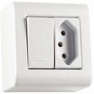 Caixa Interruptor Simples + Tomada 2p + T 20a Sistema X 57304020 - Tramontina