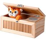 Caixa inútil de madeira, presente de brinquedo Tiger com som