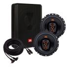 Caixa JBL Ativa Amplificada SW8A-MS 200w + 2 Alto Falantes 5 Multisystem 5TRMS80 160w + RCA