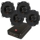 Caixa JBL Ativa Amplificada SW8A-MS 200w + 4 Alto Falantes 5 JBL Flex4 5TRFX55 220 Watts Rms