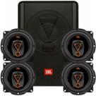 Caixa JBL Ativa Amplificada SW8A-MS 200w + 4 Alto Falantes 5 Multisystem 5TRMS80 - 160w