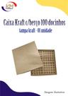 Caixa Kraft c/berço 100 docinhos c/tampa kraft c/ 01 unid. - Karreira - brigadeiro, beijinho (10808)