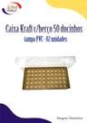 Caixa Kraft c/berço 50 docinhos c/tampa PVC c/ 02 unid. - Karreira - brigadeiro, beijinho (17090)