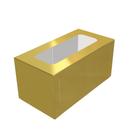 Caixa laminada c/visor p/2 doces ouro c/10 c4667 - ideia
