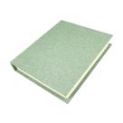 Caixa livro em madeira e linho verde 32x27 cm g lucatti