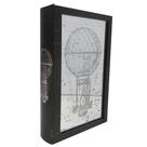 Caixa livro Ricordi MDF e vidro 26x17x5 cm preto -L Hermitage