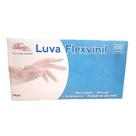 Caixa Luvas Flex vinil Descartável Transparente Sem Pó 100 Unidades