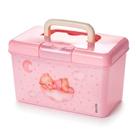 Caixa Maleta Organizadora Ursa Rosa Farmácia Infantil Decorada Menina
