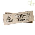Caixa MDF Com Mensagem Agradecimento Professores Paraninfo Educadores 22x7x3
