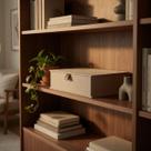 Caixa MDF Com Tampa e Revestimento em Linho Luxo Marrom