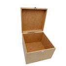 Caixa Mdf Cru 20x20x15 Com Fecho E Dobradiças Para Decorar