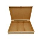 Caixa Mdf Cru 35x25x8 Com Fecho E 3 Divisórias Para Decorar