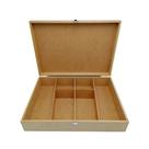 Caixa Mdf Cru 35x25x8 Com Fecho E 6 Divisórias Para Decorar Presente