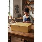 Caixa MDF Cru 45x30x15cm c/ Dobradiça e Fecho - Pronta para