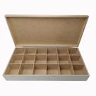Caixa Mdf Cru 49x24x9 Com Dobradiças E 18 Divisões Internas Caixa Mdf Cru 49x24x9 Com Dobradiças E 18 Divisões Internas