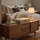 Caixa MDF Grande Com Tampa e Revestimento Linho Luxo Marrom