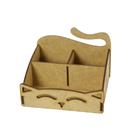 Caixa MDF Organizadora Gatinho Porta Treco Pet 3mm