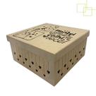 Caixa MDF Presente Namorados Meme Trolagem Chuva Corações 20x20x8 Bento Plantei Amor Colhi Você