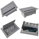 Caixa Mesa Pop4 Monobloco 4NBR20A/2Cat6/1Usb/1HDMI QTMOV CINZA