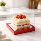 Caixa Mini Bolo GG (10cm x 10cm x 10cm) Vermelho 10 unidades Assk Rizzo Confeitaria