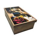 Caixa Mini Chandon Tampa de Sapato 1 Div 25x15x8 Jantar Romantico Kit 3un Mdf Pintado Adesivado