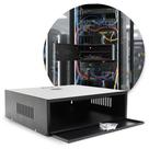 Caixa Mini Rack Organizador Preta Horizontal Gabinete A125
