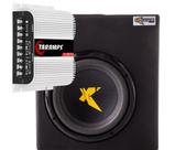 Caixa mini slim 300w exclusive sub 8 + modulo taramps ts400