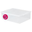 Caixa Multiuso Up 16L Transparente Lisa Com Tampa Para Organização de Roupas, Acessórios e Utilidades