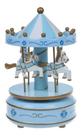 Caixa Musical Infantil Cavalinho Decora Carrossel Azul