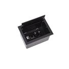 Caixa Openbox Aluminio 4 Blocos 2EL/1BC/1RJ QM17040.00 Preto QTMOV Preto