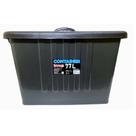 Caixa Organizador Container Rodas Trava 77l Cinza Plasnew