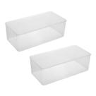 Caixa Organizadora 30cm Organizador Multiuso Transparente Geladeira Arrumada Porta Frutas Vegetais
