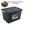 Caixa Organizadora 56 L Com Tampa e Travas Brinquedo Produto Limpeza Escritório