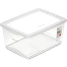Caixa Organizadora 7,5L Tampa Click Ordene My Closet Plástica Transparente Roupeiro Lavanderia