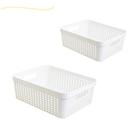 Caixa organizadora cesto armazenar porta objetos guarda volumes comida livros brinquedo roupa maquiagem grande 11 litros 35x27x12 colorido