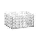 Caixa Organizadora Cesto Organizador Empilhável Acrilico 16x11,5x8cm Organizacao Armario Guarda Roupa Closet Banheiro Co