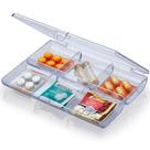Caixa Organizadora com 6 Divisões Cristal 2,5x13x18,1cm Waleu