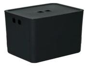 Caixa organizadora com tampa 49x35x24 cm fly 36,2 lts preto Caixa organizadora com tampa 49x35x24 cm fly 36,2 lts preto