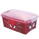 Caixa organizadora com travas Homem Aranha 4,2 litros Plasutil ref. 197