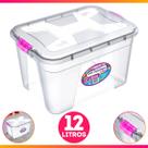 Caixa Organizadora Container 12 Litros C/ Tampa e Trava Caixa Organizadora Container 12 Litros C/ Tampa e Trava