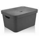 Caixa Organizadora Cube Chumbo 32 Litros com Tampa OU