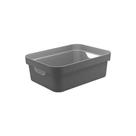 Caixa Organizadora Cube M 10,5litros 36,5x27,5x13cm Chumbo - OU
