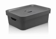 Caixa organizadora cube m com tampa 10,5l chumbo - ou cc 350 chf