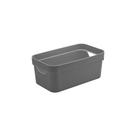 Caixa Organizadora Cube P 5,3litros 29,5x16,5x12,5cm Chumbo - OU