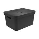 Caixa Organizadora Cube Preta 32 L Com Tampa 46 X 36 X 24,5 Cm Ou Caixa Organizadora Cube Preta 32 L Com Tampa 46 X 36 X 24,5 Cm Ou